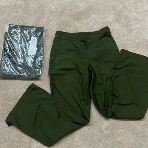 Butter-soft Dark Olive Green Scrub Pants.